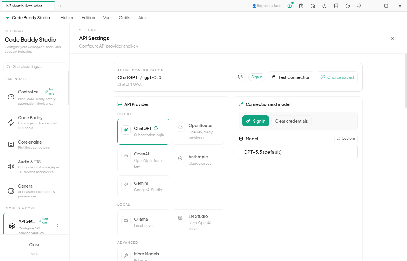Onboarding — pick a provider